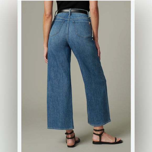 Joe's Jeans The MiA high rise wide leg raw hem ankle Blue Jean Denim Sz 25 - Picture 5 of 8